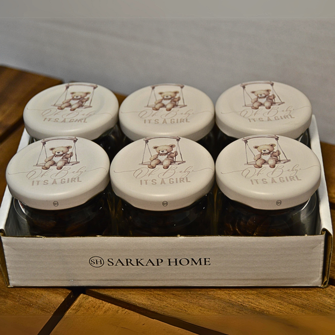 Sarkap Home 6'lı 40 ml Yuvarlak Cam Kavanoz BabyAyıcık