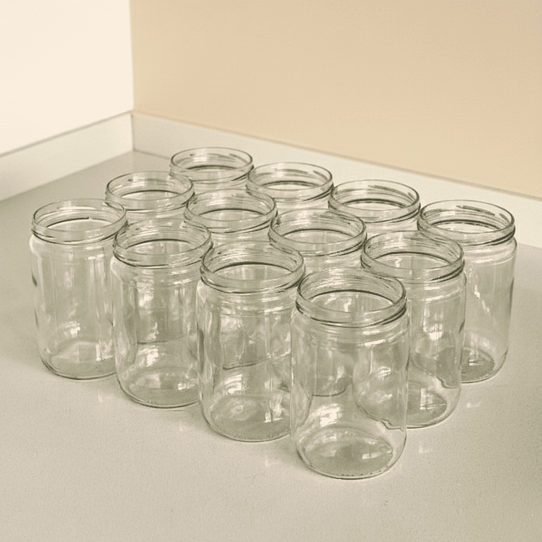 Sarkap Home 12'li 425 ml Kapaksız Cam Kavanoz