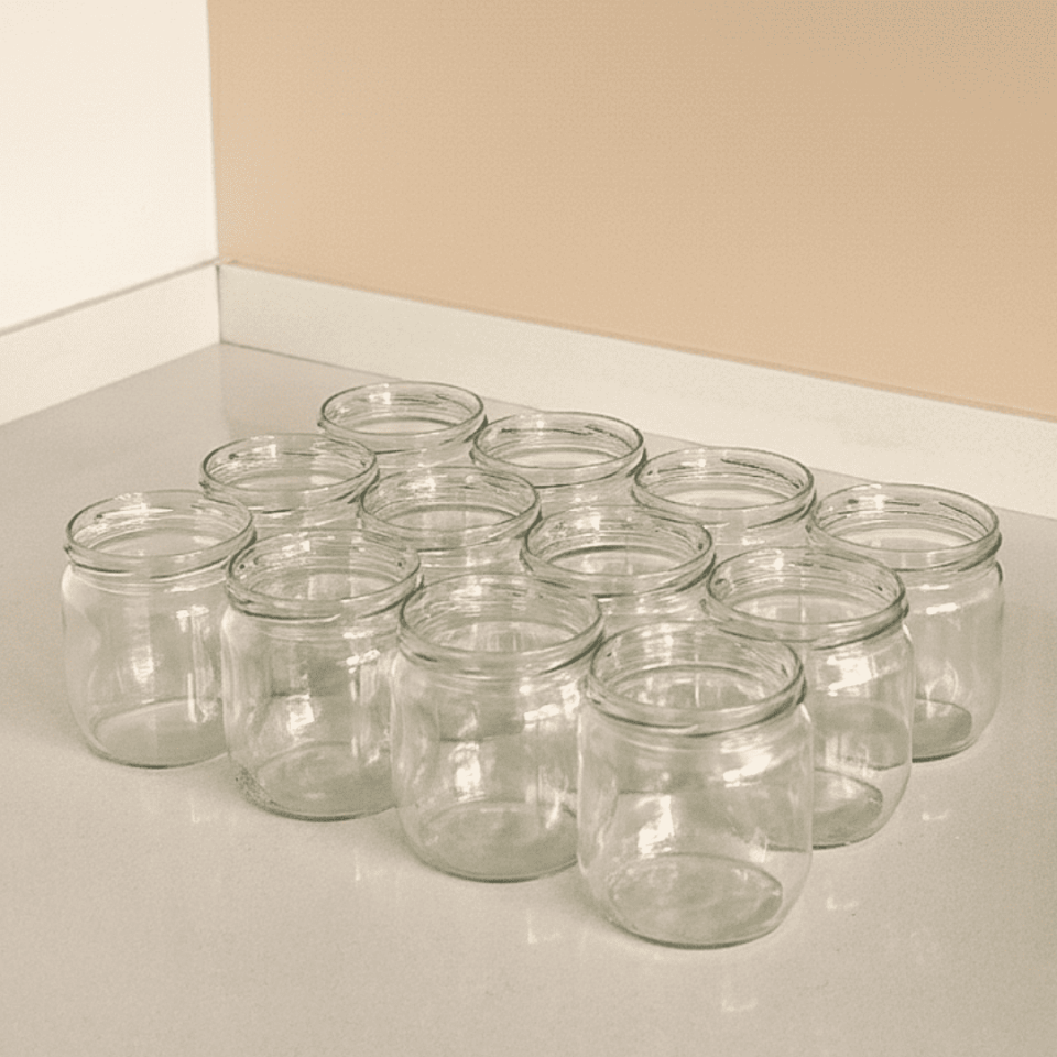 Sarkap Home 12'li 660 ml Kapaksız Cam Kavanoz