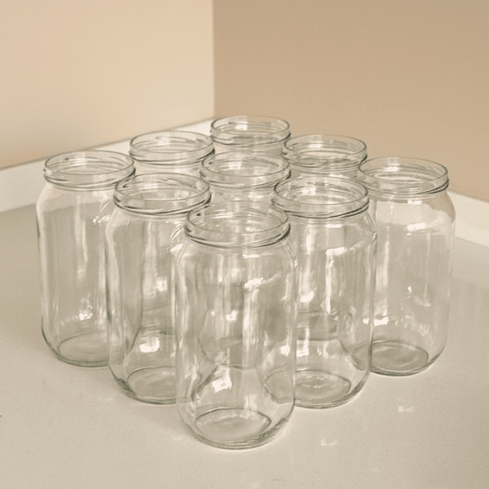 Sarkap Home 9'lu 1000 ml Kapaksız Cam Kavanoz