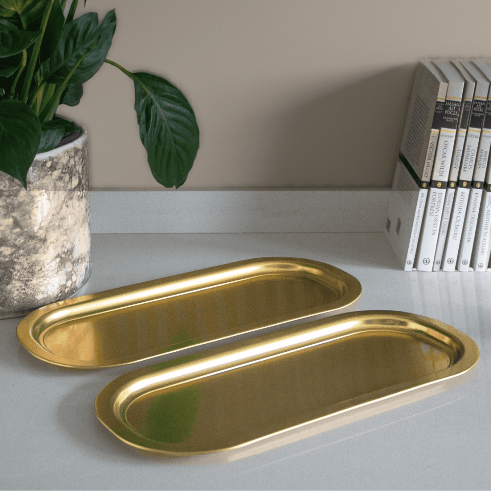 Sarkap Home 2'li Oval Sunumluk Tepsi