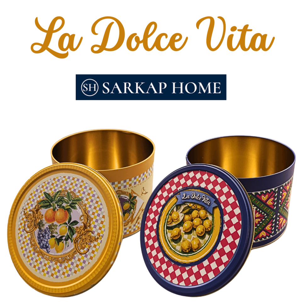 La Dolce Vita Dekoratif Metal Saklama Kutusu SARI