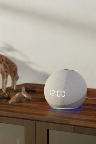 Amazon Alexa Echo Dot BEYAZ (5. Nesil 2022) SAATLİ Akıllı Asistan Hoparlör