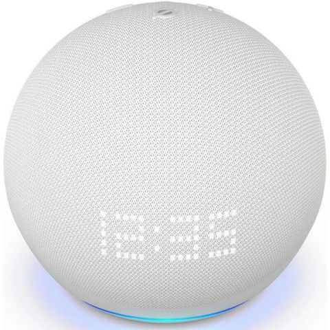 Amazon Alexa Echo Dot BEYAZ (5. Nesil 2022) SAATLİ Akıllı Asistan Hoparlör