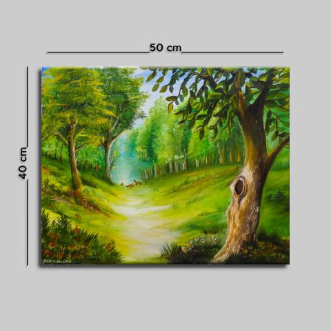 CEYLANLAR VE DOGA YAĞLI BOYA TABLOSU 40 X 50 cm