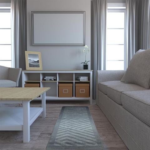 VEHER (GRİ) Koridor Yolluk Halısı - Mutfak, Oturma Odası, Yatak Odası için Halı Yolluk - Kaymaz Alan Halısı - Yıkanabilir. (80 X 300) cm