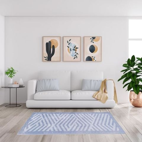 VEHER (GRİ) Koridor Yolluk Halısı - Mutfak, Oturma Odası, Yatak Odası için Halı Yolluk - Kaymaz Alan Halısı - Yıkanabilir. (80 X 300) cm