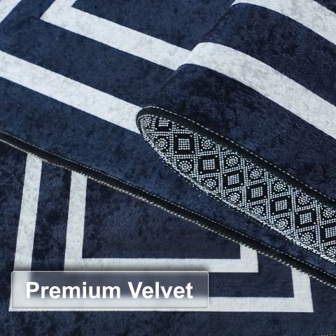 VEHER (SCHWARZ) Flurläufer-Teppich – Teppichläufer für Küche, Wohnzimmer, Schlafzimmer – rutschfester Teppich – waschbar. (80X220)cm