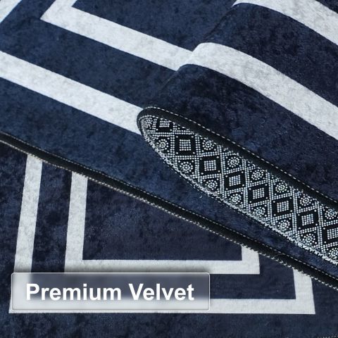 VEHER (SİYAH) Koridor Yolluk Halısı - Mutfak, Oturma Odası, Yatak Odası için Halı Yolluk - Kaymaz Alan Halısı - Yıkanabilir. (60 X 300) cm