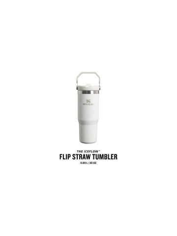 Stanley The Iceflow Flip Straw Pipetli Termos Bardak 0,89 Lt Beyaz (OUTLET)