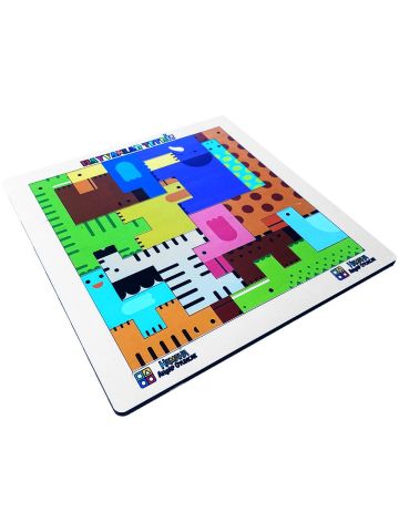 Hamaha Eğitici Ahşap Oyuncak Hayvanlar Animals Puzzle Yapboz Bultak Tetris