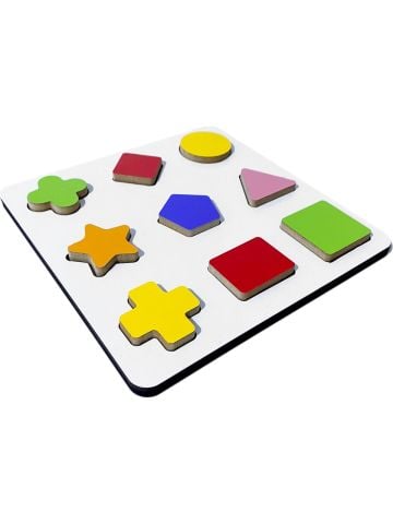 Hamaha Wooden Toys Doğal Ahşap Eğitici Oyuncak Yıldız Geometrik Şekiller Renkli Bultak