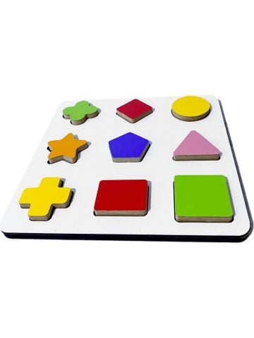 Hamaha Wooden Toys Doğal Ahşap Eğitici Oyuncak Yıldız Geometrik Şekiller Renkli Bultak