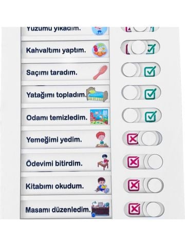 Hamaha Eğitici Ahşap Oyuncak | Günlük Aktivite ve Görev Listem
