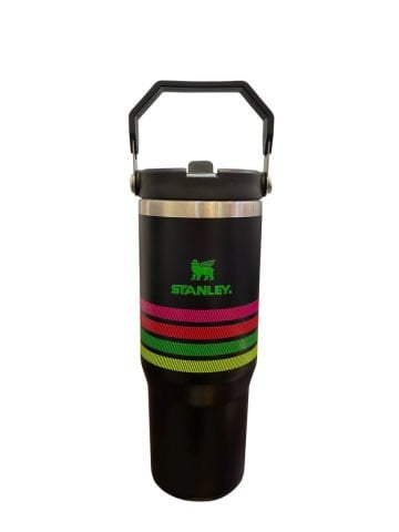 Stanley The IceFlow Flip Straw Pipetli Termos Bardak 0,89 Varsity Siyah (OUTLET)