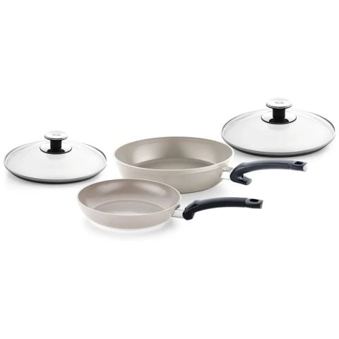 Fissler Ceratal® Comfort 28cm & Classic 24cm Yapışmaz Cam Kapaklı Tava Seti 4'lü