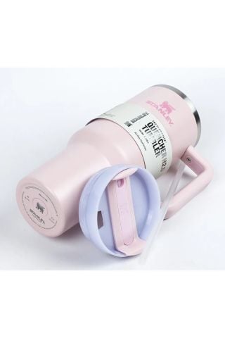 Stanley Quencher Pipetli Termos Bardak 1.18 Lt, Cherry Blossom Pembe