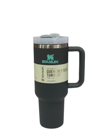 كوب ستانلي كوينشر H2.0 FlowState من الفولاذ المقاوم للصدأ معزول بالفراغ 40 أونصة 1.18 لتر أنثراسايت