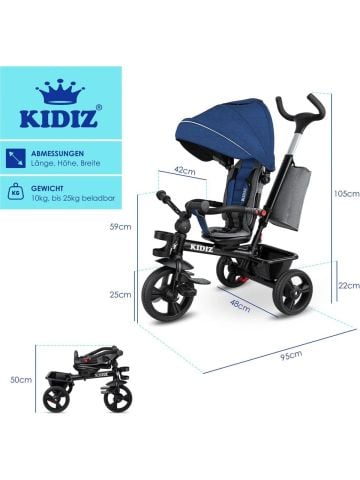 Kidiz 5 In 1 Bisiklet Lacivert (MENŞEİ - GERMANY)