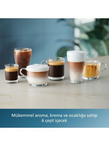 Philips EP3347/90 3300 Serisi LatteGo Tam Otomatik Espresso Makinesi, AquaClean Filtre, 6 İçecek, SilentBrew, Siyah Krom