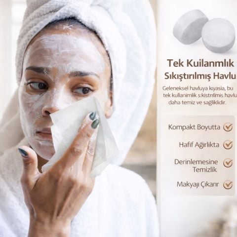 ERATEC Tek Kullanımlık Hijyenik Havlu 22x28 cm 50 gr. 10'lu