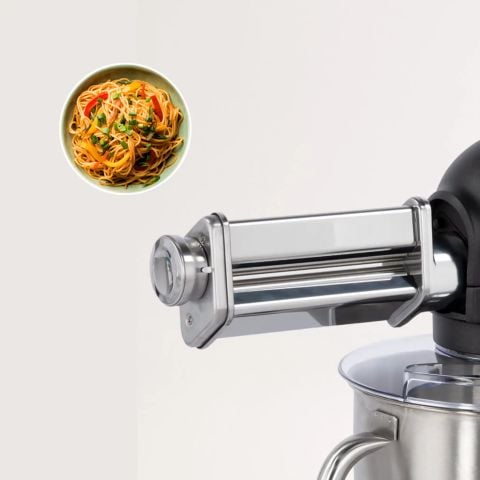 ERATEC Paslanmaz Çelik Makarna Açma ve Kesme Seti, KF-967 Mutfak Makinesi için