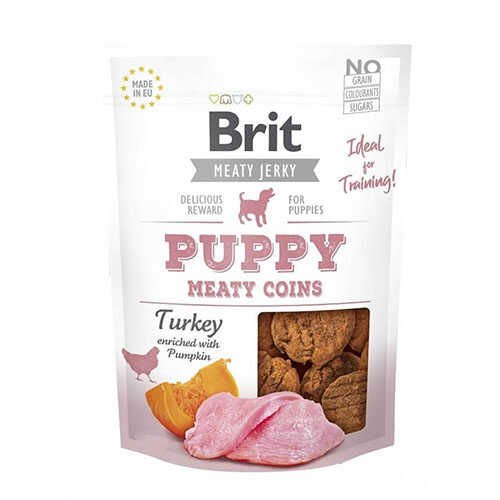 Brit Meaty Coins Puppy Hindi Etli Ve Balkabaklı Yavru Köpek Ödül Maması 80 Gr