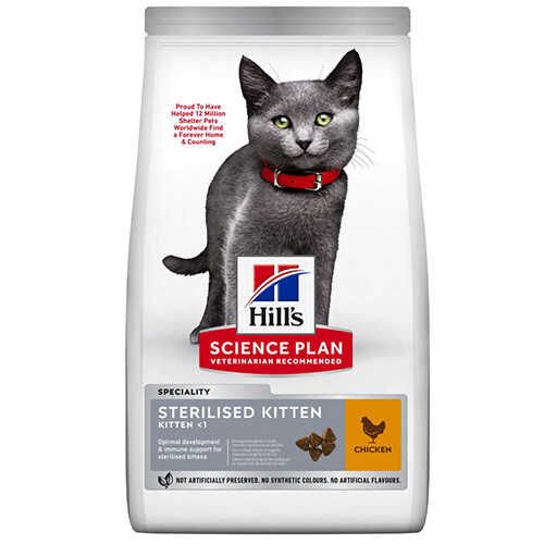 Hill's Sterilised Kitten Tavuklu Kısırlaştırılmış Yavru Kedi Maması 1.5 Kg