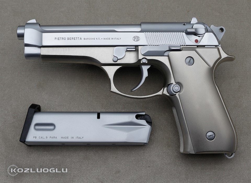 Beretta 92FS Beyaz Krom Kaplama