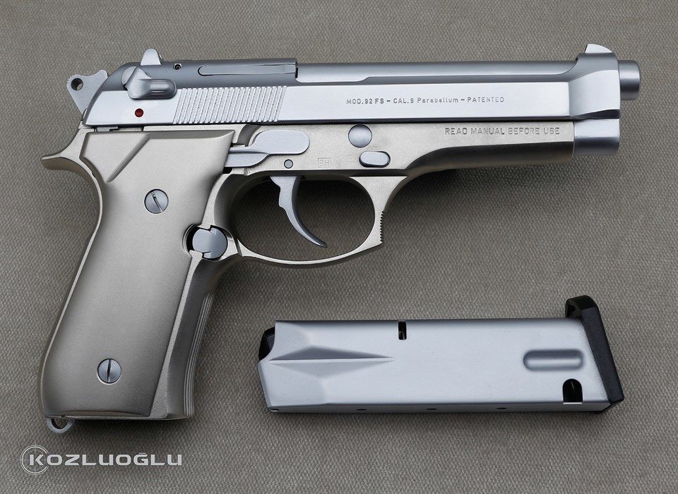 Beretta 92FS Beyaz Krom Kaplama