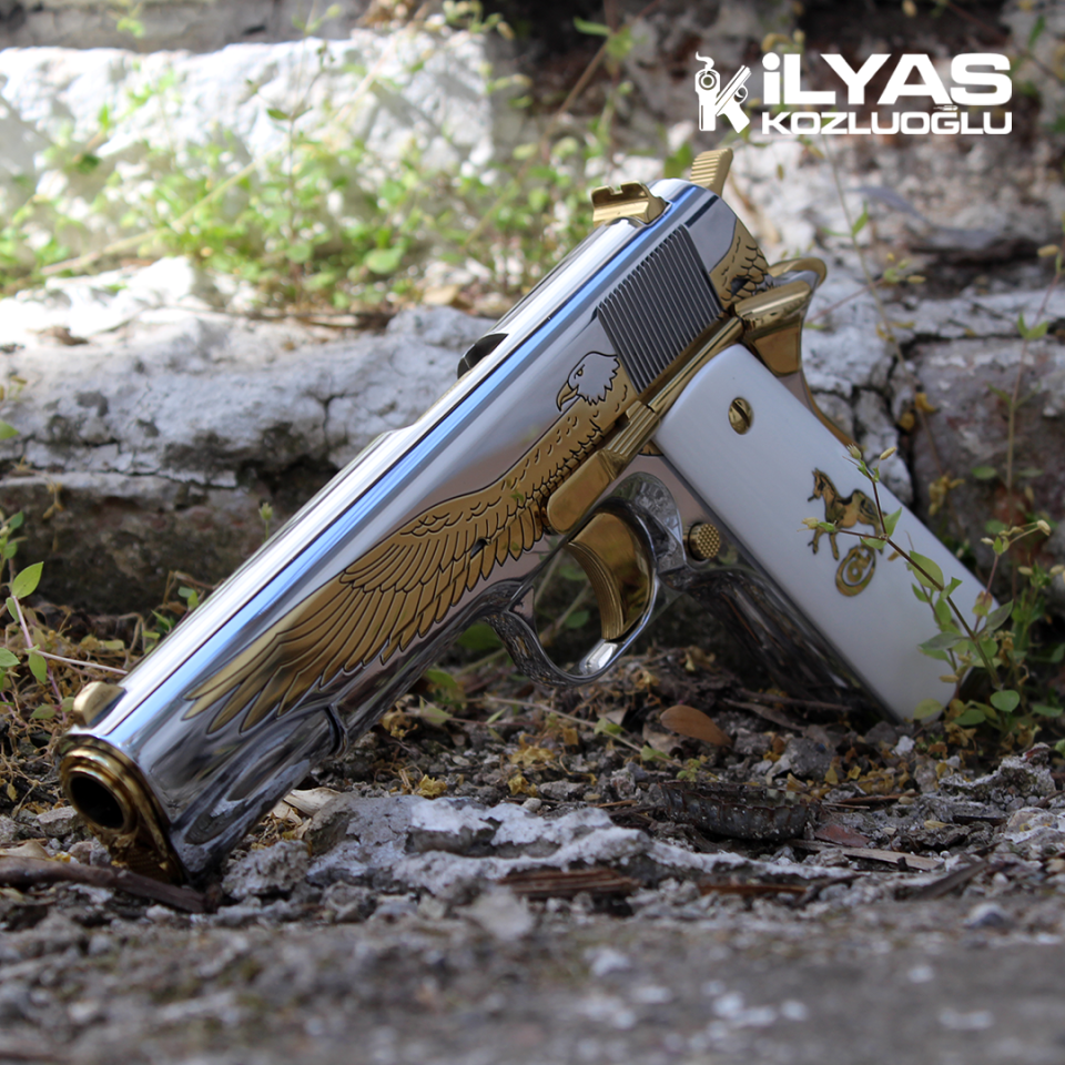 Colt 1911 Kartal Gravür & Titanyum Kaplama