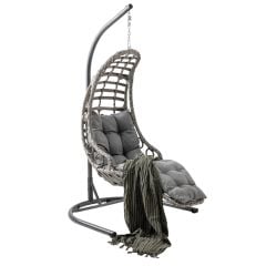 Capri Swing Bodrum Tekli Rattan Bahçe-Balkon Salıncağı