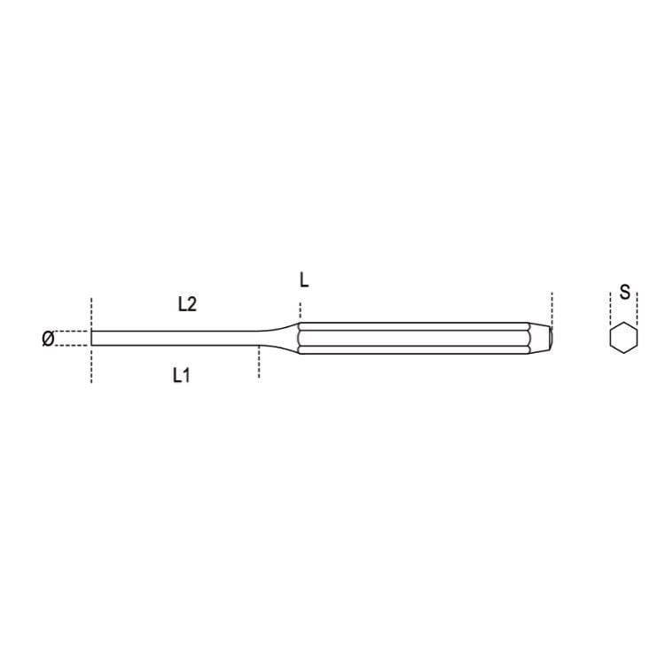 BETA 30 Konik Pim Zımba Ø 4 mm L 150 mm 000300040