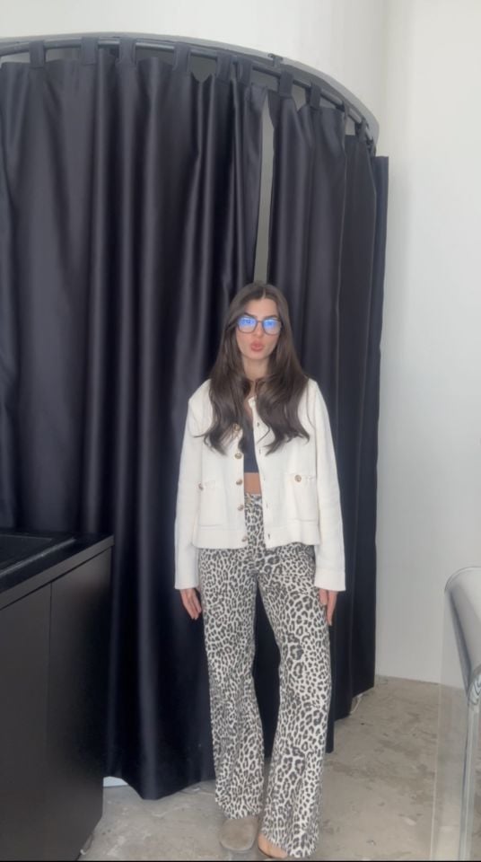 Orjinal marka yeni sezon düz kesim leopar jean