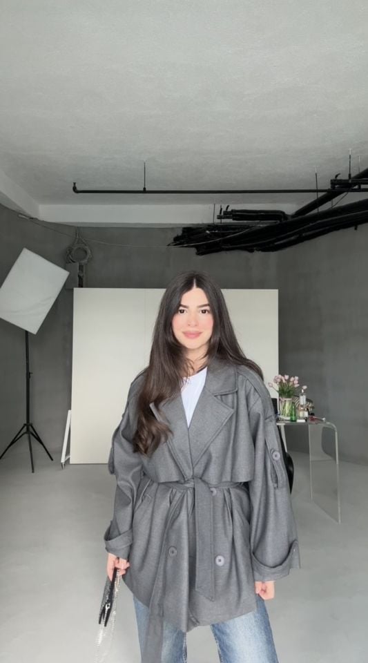 Füme poliviskon ara boy trençkot