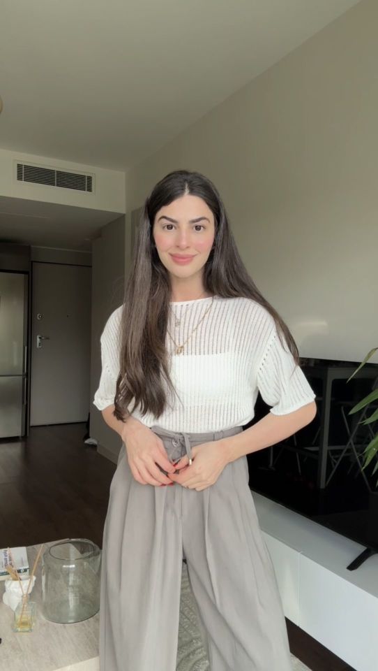 Tensel haki yeşili çift pensli pantolon