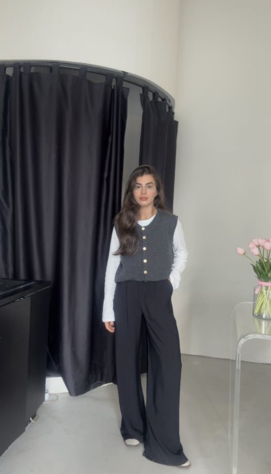 Orjinal marka premium kalite siyah palazzo