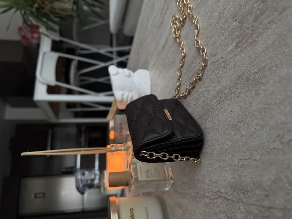 Zincir askılı acı kahve mini çanta