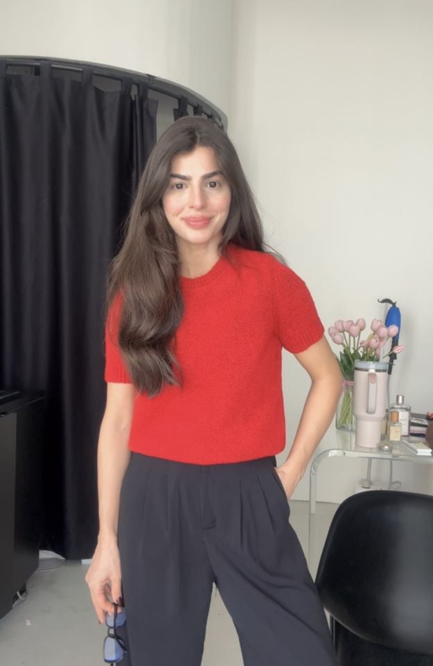 Kısa kol kan kırmızısı triko