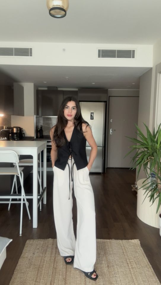 Ekru premium kalite Dubai pantolon