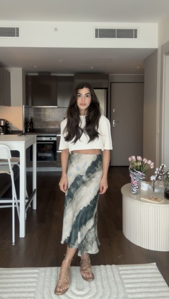 İpek saten beli lastikli pinterest etek