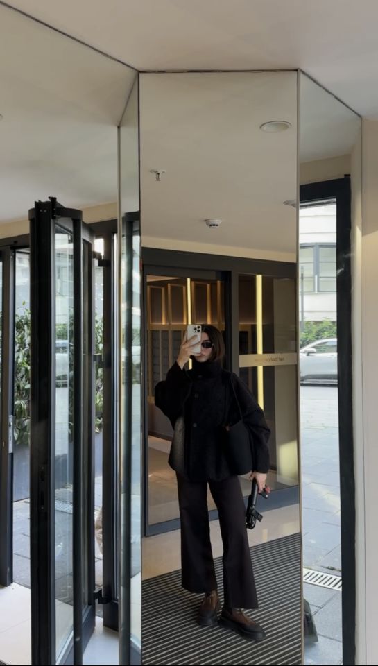 Karol acı kahve beli lastikli esnek pantolon