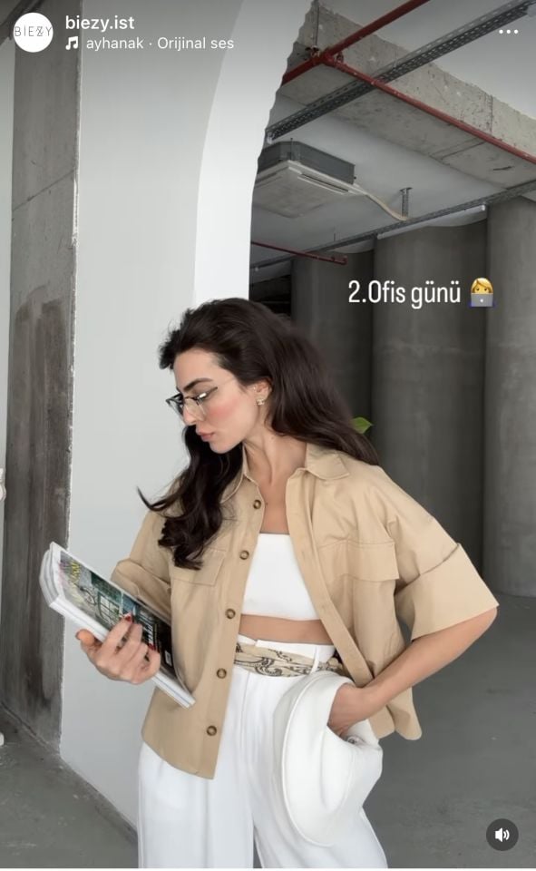 camel renk poplin gömlek