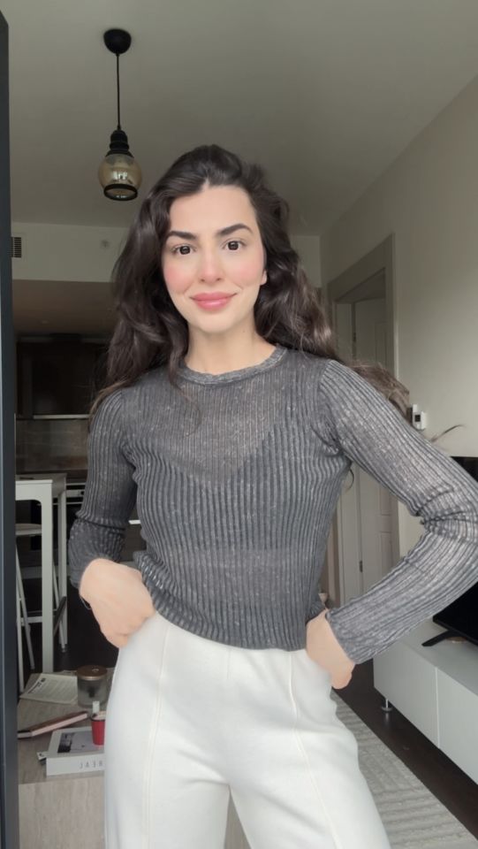 Dilvin transparan yıkalı bluz