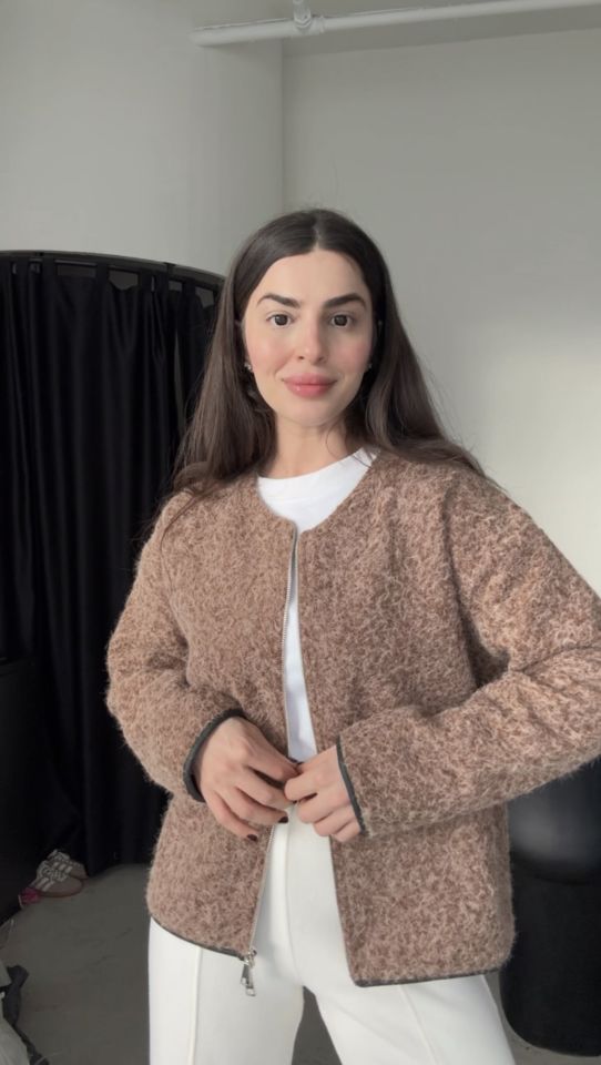 Premium kalite fermuarlı ceket S