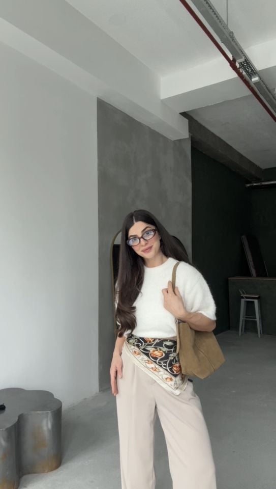 Premıum kalite taş rengi palazzo