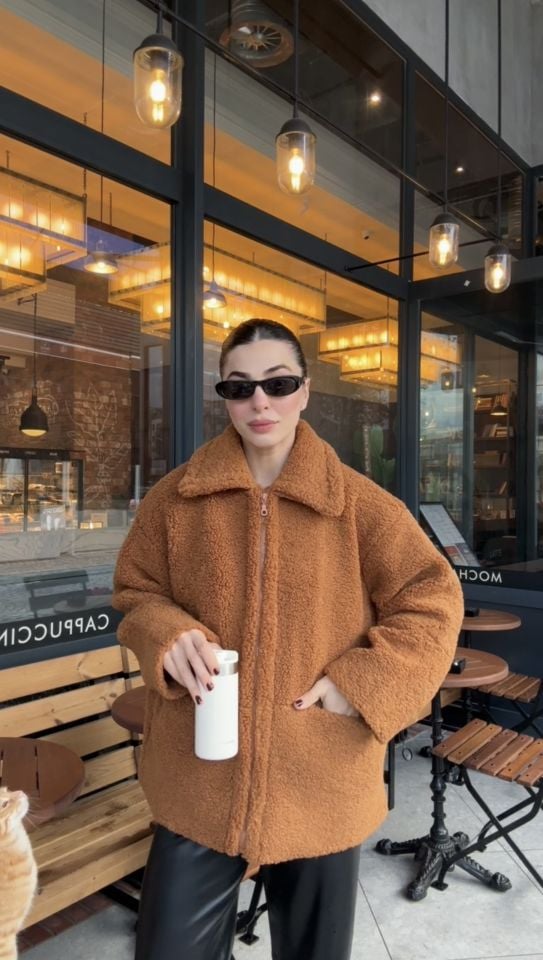 İçi astarlı taba peluş