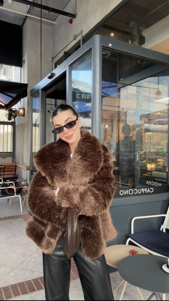 Premıum Migiboy astarlı kahve kürk