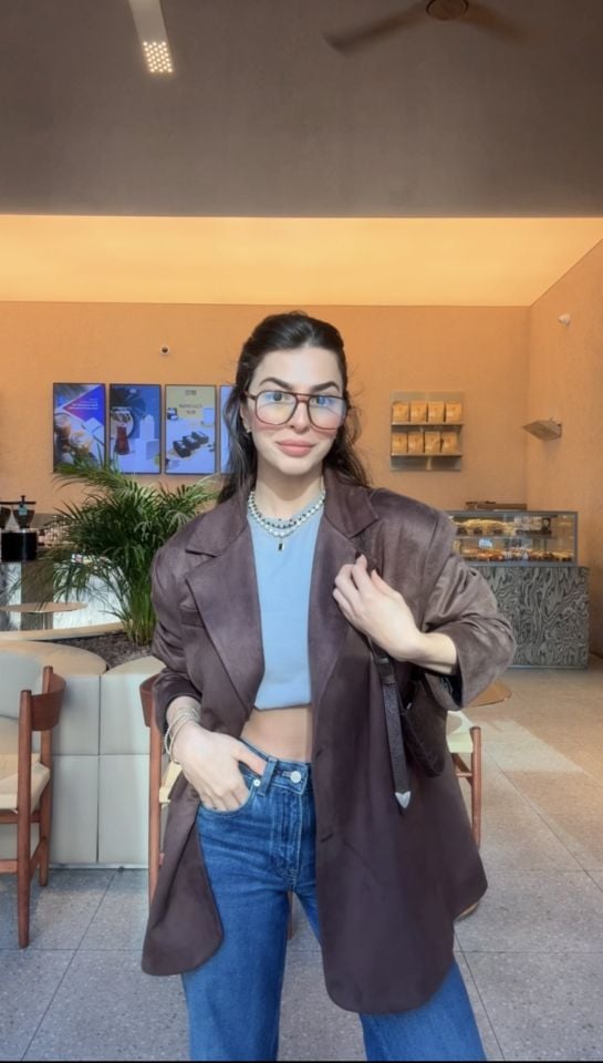 Acı kahve süet içi astarlı premium kalite blazer ceket