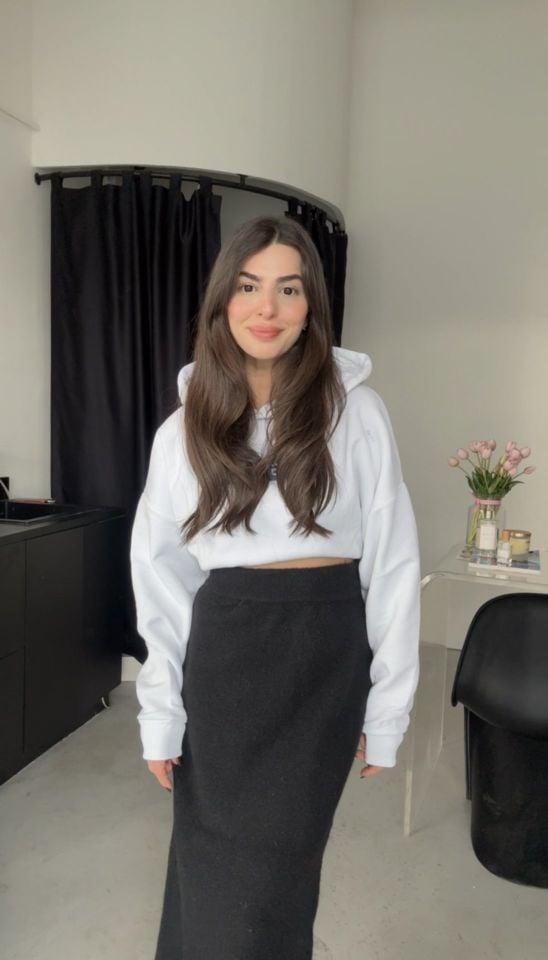 Dilvin marka siyah triko etek